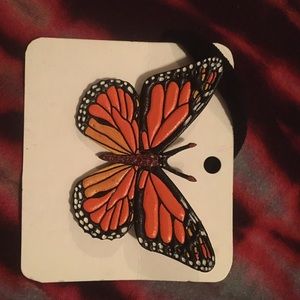 *2/$20 bundled SMALL Monarch butterfly hair tie